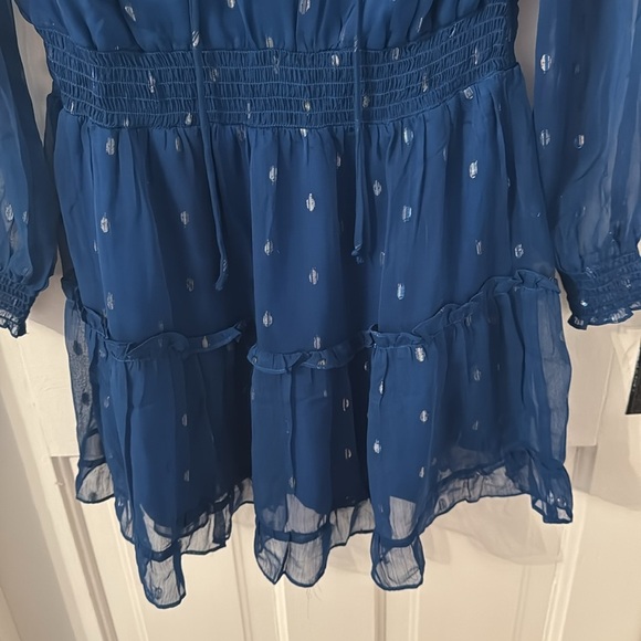 NSR // Azure Sheer Long Sleeve Dress - Picture 5 of 8